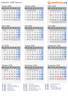 Kalender 2008 mit Ferien und Feiertagen Zypern