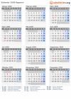 Kalender 2009 mit Ferien und Feiertagen Ägypten