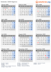 Kalender 2009 mit Ferien und Feiertagen Algerien