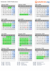Kalender 2009 mit Ferien und Feiertagen Wallonien