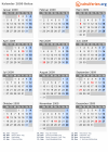 Kalender 2009 mit Ferien und Feiertagen Belize