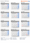 Kalender 2009 mit Ferien und Feiertagen Benin