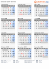 Kalender 2009 mit Ferien und Feiertagen Bolivien