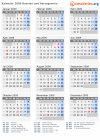 Kalender 2009 mit Ferien und Feiertagen Bosnien und Herzegowina