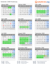 Kalender 2009 mit Ferien und Feiertagen Hamburg