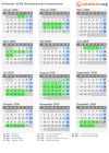 Kalender 2009 mit Ferien und Feiertagen Mecklenburg-Vorpommern