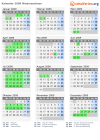 Kalender 2009 mit Ferien und Feiertagen Niedersachsen