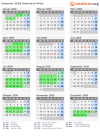 Kalender 2009 mit Ferien und Feiertagen Rheinland-Pfalz