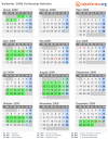 Kalender 2009 mit Ferien und Feiertagen Schleswig-Holstein
