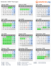 Kalender 2009 mit Ferien und Feiertagen Thüringen