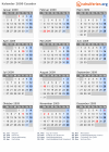 Kalender 2009 mit Ferien und Feiertagen Ecuador