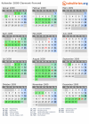 Kalender 2009 mit Ferien und Feiertagen Clermont-Ferrand