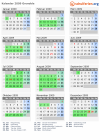 Kalender 2009 mit Ferien und Feiertagen Grenoble