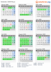 Kalender 2009 mit Ferien und Feiertagen Nizza