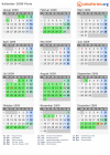 Kalender 2009 mit Ferien und Feiertagen Paris