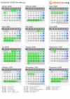 Kalender 2009 mit Ferien und Feiertagen Straßburg