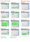Kalender 2009 mit Ferien und Feiertagen Friesland