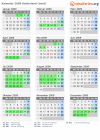 Kalender 2009 mit Ferien und Feiertagen Gelderland (nord)