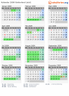 Kalender 2009 mit Ferien und Feiertagen Gelderland (süd)