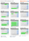 Kalender 2009 mit Ferien und Feiertagen Nordbrabant (süd)