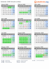 Kalender 2009 mit Ferien und Feiertagen Utrecht (mitte)