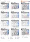 Kalender 2009 mit Ferien und Feiertagen Kanada