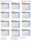 Kalender 2009 mit Ferien und Feiertagen Kongo, Rep.