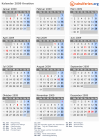 Kalender 2009 mit Ferien und Feiertagen Kroatien