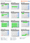 Kalender 2009 mit Ferien und Feiertagen Burgenland