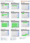 Kalender 2009 mit Ferien und Feiertagen Niederösterreich