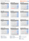 Kalender 2009 mit Ferien und Feiertagen Panama