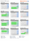 Kalender 2009 mit Ferien und Feiertagen Luzern