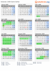 Kalender 2009 mit Ferien und Feiertagen Sankt Gallen