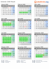 Kalender 2009 mit Ferien und Feiertagen Waadt