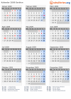 Kalender 2009 mit Ferien und Feiertagen Serbien