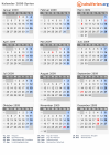 Kalender 2009 mit Ferien und Feiertagen Syrien