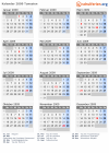Kalender 2009 mit Ferien und Feiertagen Tunesien