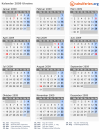 Kalender 2009 mit Ferien und Feiertagen Ukraine