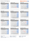 Kalender 2010 mit Ferien und Feiertagen Algerien