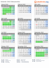 Kalender 2010 mit Ferien und Feiertagen Südaustralien