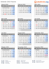 Kalender 2010 mit Ferien und Feiertagen Victoria