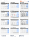Kalender 2010 mit Ferien und Feiertagen Brüssel