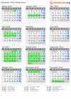 Kalender 2010 mit Ferien und Feiertagen Wallonien