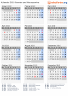 Kalender 2010 mit Ferien und Feiertagen Bosnien und Herzegowina