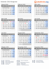 Kalender 2010 mit Ferien und Feiertagen Bulgarien