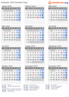 Kalender 2010 mit Ferien und Feiertagen Burkina Faso