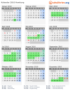 Kalender 2010 mit Ferien und Feiertagen Hamburg