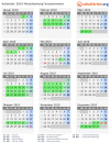 Kalender 2010 mit Ferien und Feiertagen Mecklenburg-Vorpommern
