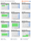 Kalender 2010 mit Ferien und Feiertagen Schleswig-Holstein