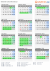 Kalender 2010 mit Ferien und Feiertagen Bordeaux